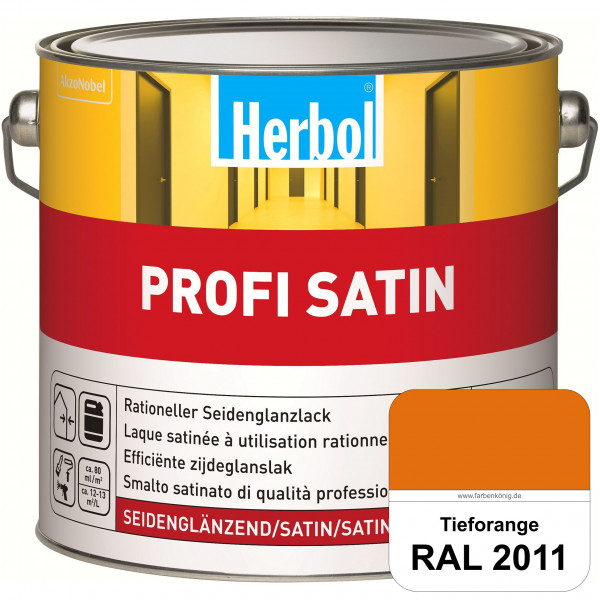 Profi Satin (RAL 2011 Tieforange) seidenglänzender Lack (Innen & Außen)