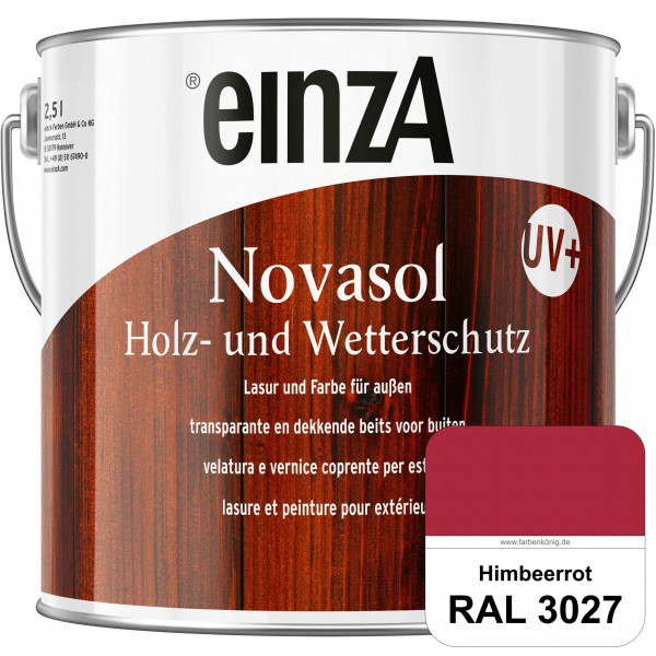 einzA Novasol HW Farbe (RAL 3027 Himbeerrot) Deckender Wetterschutz für außen