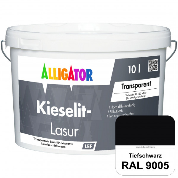Kieselit-Lasur (RAL 9005 Tiefschwarz)