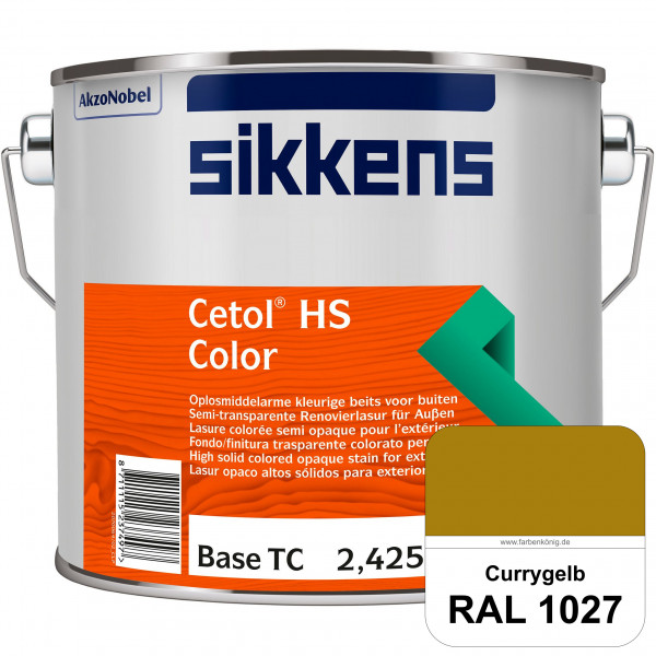 Cetol HS Color (RAL 1027 Currygelb) Dekorative semi-transparente Lasur (lösemittelhaltig) für außen.