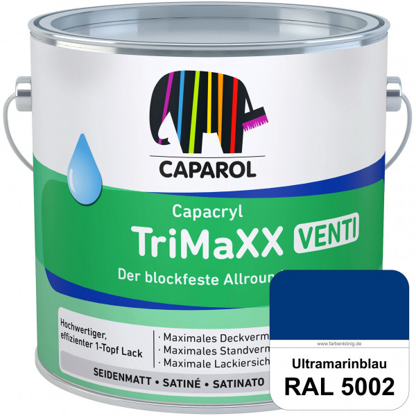 Capacryl TriMaXX Venti (RAL 5002 Ultramarinblau) Der blockfeste Allrounder für Fenster & Türen
