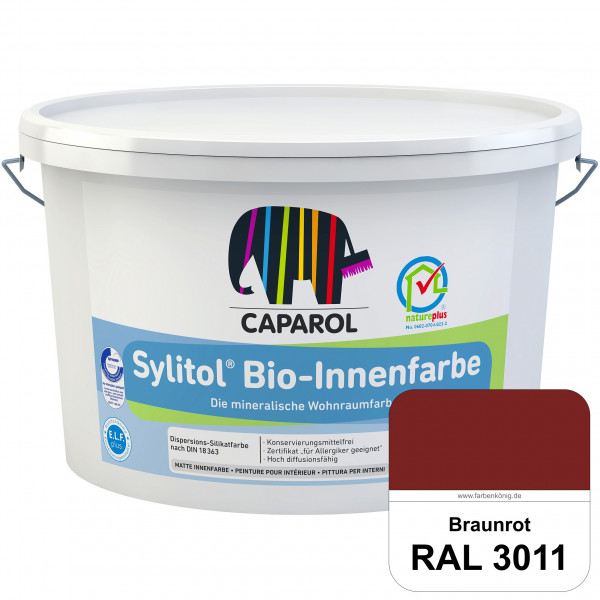 Sylitol® Bio-Innenfarbe (RAL 3011 Braunrot) Innenfarbe auf Silikatbasis  für Allergiker
