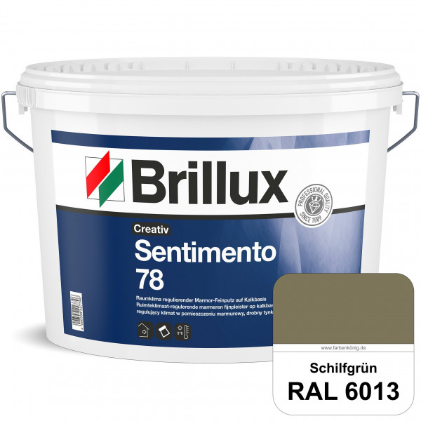 Creativ Sentimento 78 (RAL 6013 Schilfgrün) Marmor-Feinputz auf Kalkbasis, zur Erzielung matter Ober