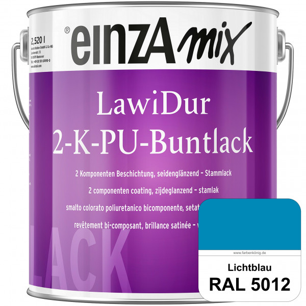 einzA LawiDur 2-K-PU-Buntlack - Seidenglanz (RAL 5012 Lichtblau)