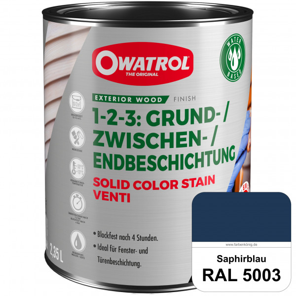 SOLID COLOR STAIN VENTI (RAL 5003 Saphirblau)
