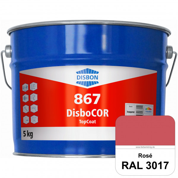 DisboCOR 867 TopCoat (RAL 3017 Rosa) Anwendungsfreundliche Korrosionsschutz-Deckbeschichtung mit Eis