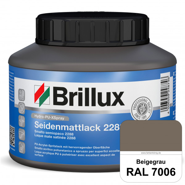 Hydro-PU-XSpray Seidenmattlack 2288 (RAL 7006 Beigegrau) hochwertiger Lack speziell für das XVLP-Spr