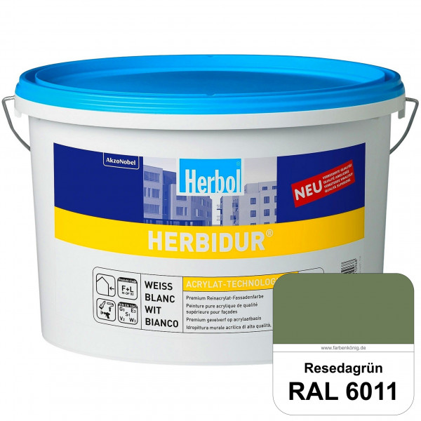 Herbidur (RAL 6011 Resedagrün) Reinacrylat-Fassadenfarbe mit Langzeitwetterschutz