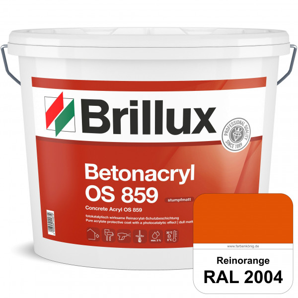 Betonacryl OS 859 (RAL 2004 Reinorange) Wetterbeständige Schutzbeschichtung für Betonflächen (Außen)