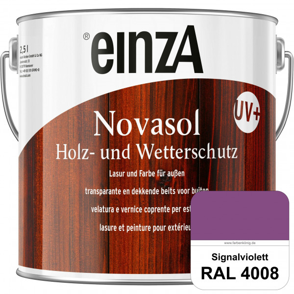 einzA Novasol HW Farbe (RAL 4008 Signalviolett) Deckender Wetterschutz für außen