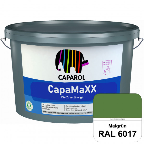 CapaMaXX (RAL 6017 Maigrün) tuchmatte Innenfarbe mit hohem Deckvermögen und Ergiebigkeit