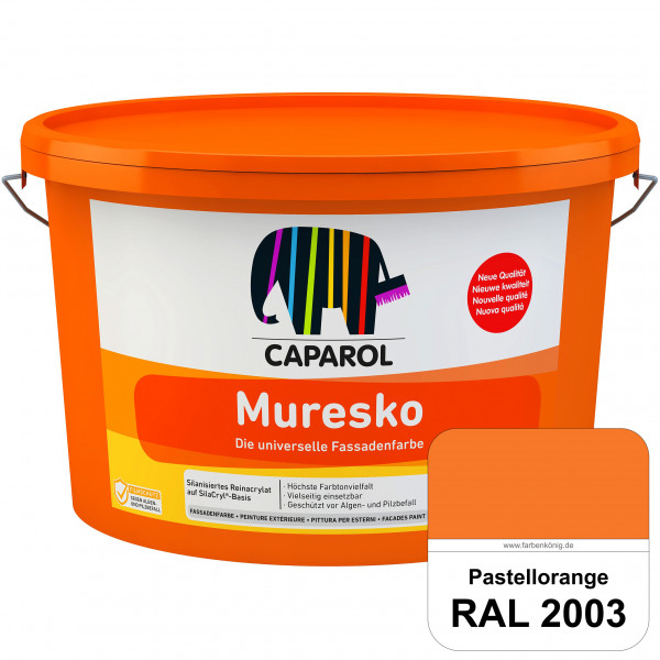 Muresko (RAL 2003 Pastellorange) Silanisierte Reinacrylat-Fassadenfarbe auf SilaCryl®-Basis
