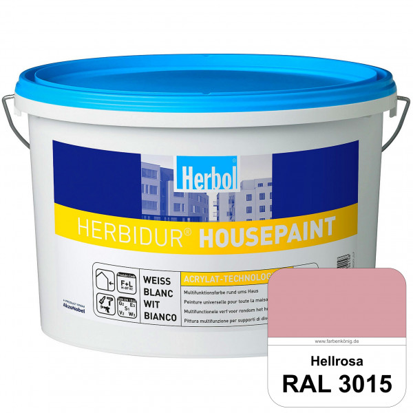 Herbidur Housepaint (RAL 3015 Hellrosa) seidenmatte Reinacrylat-Fassadenfarbe