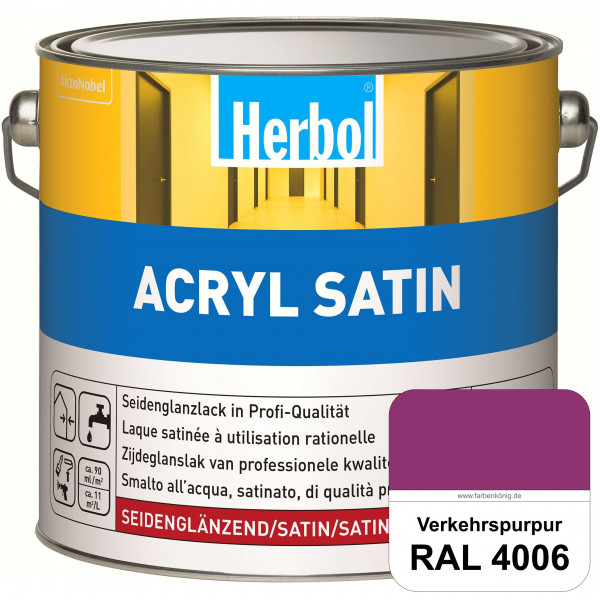 Acryl Satin (RAL 4006 Verkehrspurpur) wasserverdünnbarer seidenglänzender Lack (Innen & Außen)