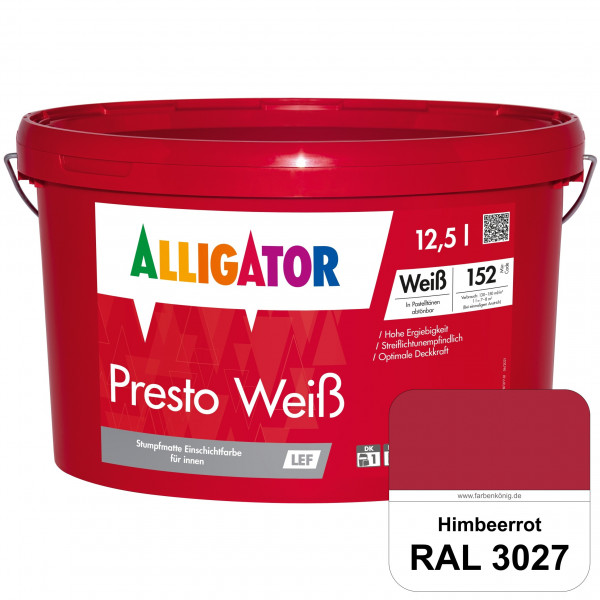 Presto Weiß LEF (RAL 3027 Himbeerrot)