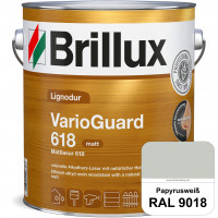 Mattlasur 618 (RAL 9018 Papyrusweiß) matte & wetterbeständige Lasur (lösemittelhaltig) für Laub- und