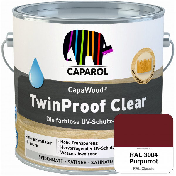 CapaWood® TwinProof Clear (RAL 3004 Purpurrot) - ersetzt Capadur TwinProof