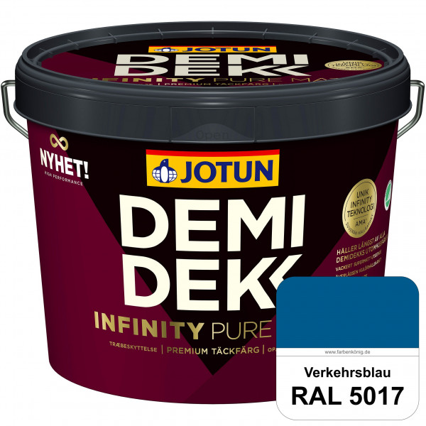 DEMIDEKK Infinity Pure Matt - Deckende, matte Holzfarbe (RAL 5017 Verkehrsblau)