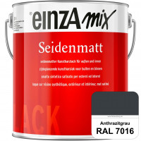 einzA Seidenmatt (RAL 7016 Anthrazitgrau) Lösemittelhaltiger Seidenmattlack einzA Seidenmatt (RAL 7016 Anthrazitgrau) Lösemittelhaltiger Seidenmattlack