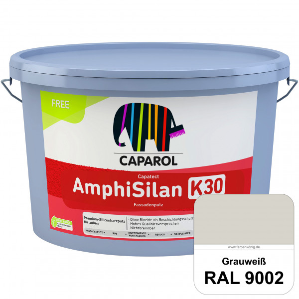 Capatect AmphiSilan Fassadenputz K30 (RAL 9002 Grauweiß) Spezielle Innenfarbe für die rationelle Bes