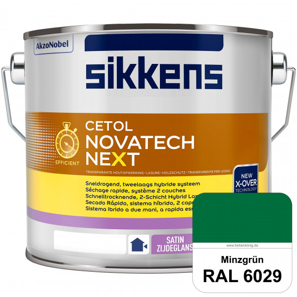 Cetol Novatech neXt (RAL 6029 Minzgrün) Schnelltrocknende Hybrid-Lasur mit höchster Wetterbeständigk