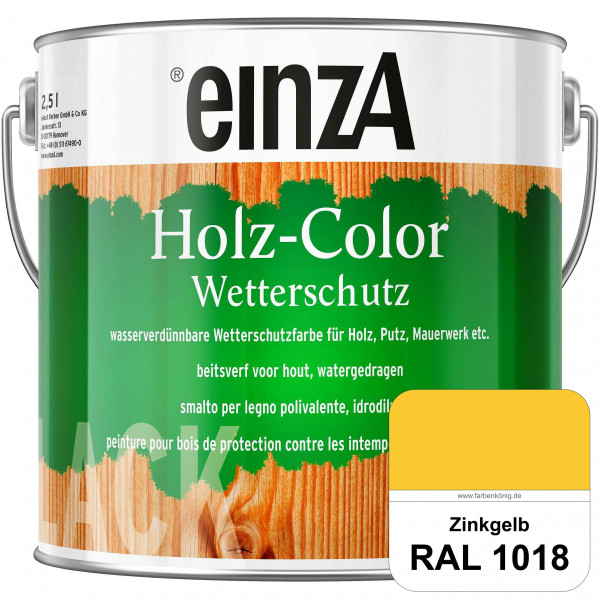einzA Holz-Color (RAL 1018 Zinkgelb) Wetterschutzfarbe für außen