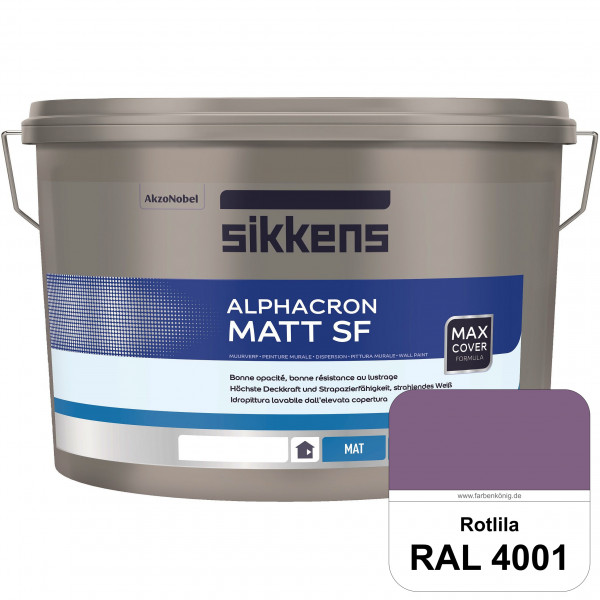 Alphacron Matt SF (RAL 4001 Rotlila) stumpfmatte & hochwertige Premium-Wandfarbe (innen)