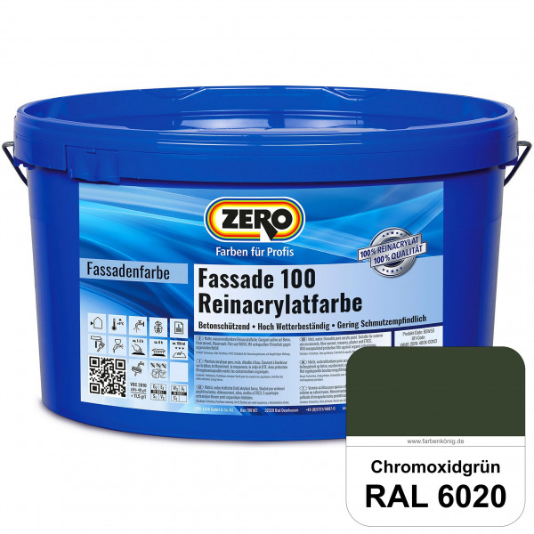 Fassade 100 Reinacrylatfarbe (RAL 6020 Chromoxidgrün)