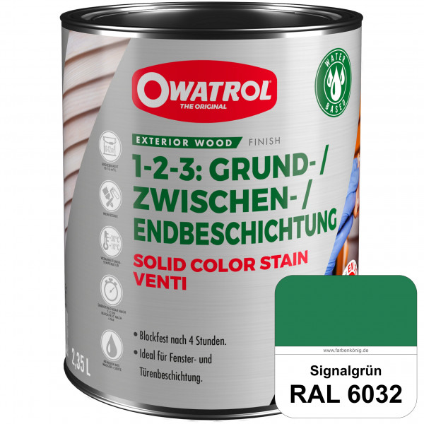SOLID COLOR STAIN VENTI (RAL 6032 Signalgrün)