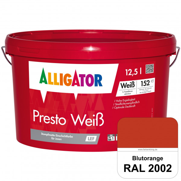 Presto Weiß LEF (RAL 2002 Blutorange)