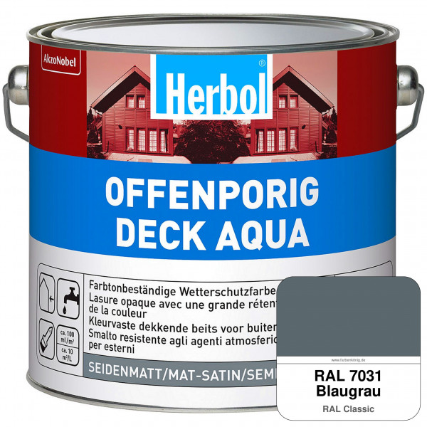 Offenporig-Deck Aqua (RAL 7031 Blaugrau)