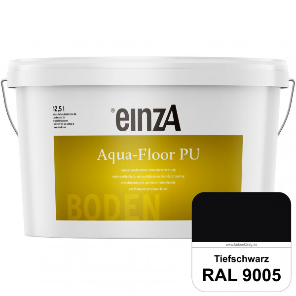 einzA Aqua-Floor PU (RAL 9005 Tiefschwarz) seidenglänzender Acryl-PU-Bodenbeschichtung