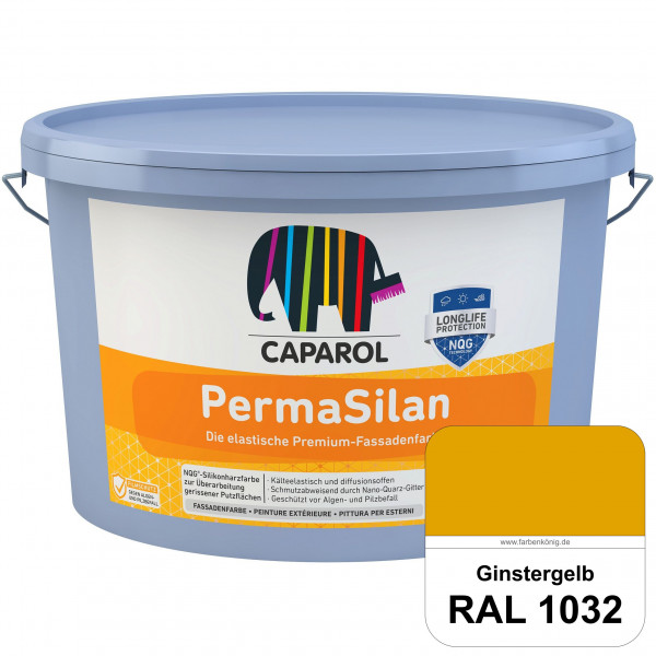 PermaSilan (RAL 1032 Ginstergelb) Elastische, diffusionsoffene Fassadenfarbe mit integrierter Nano-Q