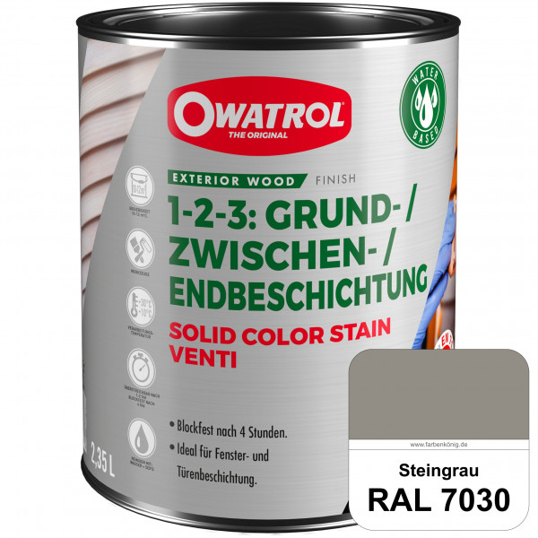 SOLID COLOR STAIN VENTI (RAL 7030 Steingrau)