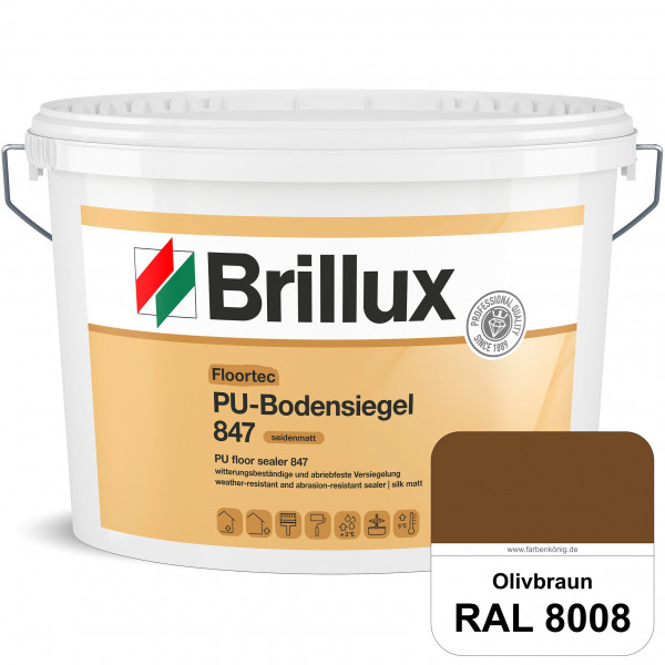 Floortec PU-Bodensiegel ELF 847 (RAL 8008 Olivbraun) seidenmatt, witterungsbeständig, außen & innen