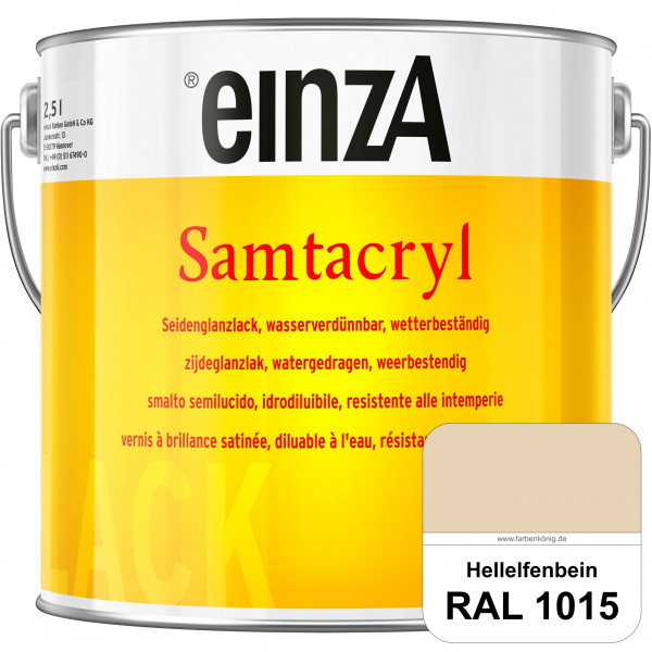 einzA Samtacryl (RAL 1015 Hellelfenbein) wetterbeständige seidenglänzende Acryl-PU-Lackfarbe