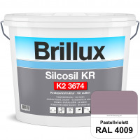 Silcosil KR K2 3674 (RAL 4009 Pastellviolett) siliconverstärkter Dekorputz, Kratzputzstruktur, wette