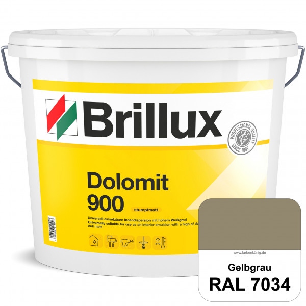Dolomit 900 (RAL 7034 Gelbgrau) stumpfmatte Innen-Dispersionsfarbe mit gutem Deckvermögen