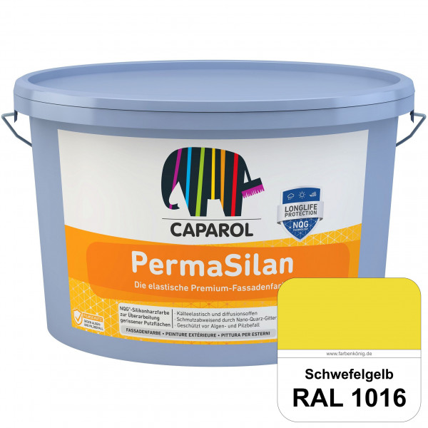 PermaSilan (RAL 1016 Schwefelgelb) Elastische, diffusionsoffene Fassadenfarbe mit integrierter Nano-