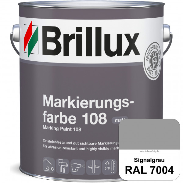 Markierungsfarbe 108 (RAL 7004 Signalgrau) Markierungsfarbe für Asphalt, Betonböden, Zementestrichen