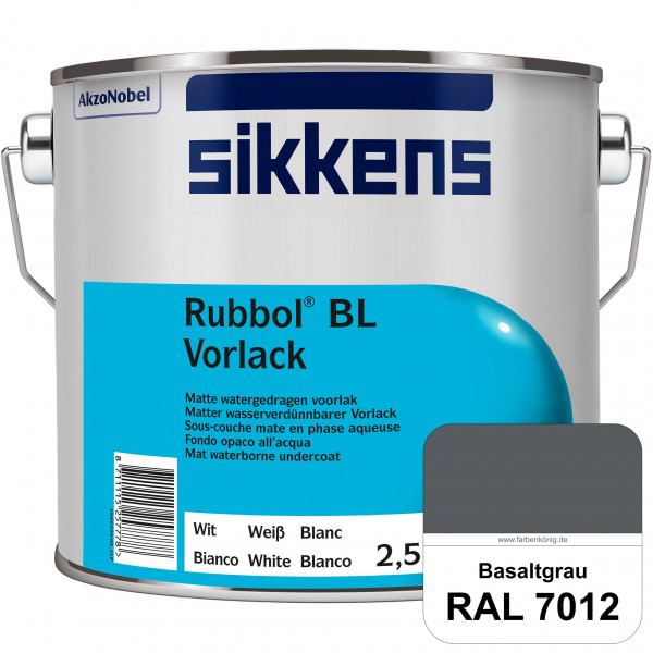 Rubbol BL Vorlack (RAL 7012 Basaltgrau) Wasserbasierter, matter & umweltschonender Vorlack (innen)