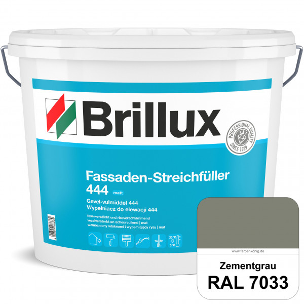 Fassaden-Streichfüller 444 (RAL 7033 Zementgrau) Faserverstärkter Streichfüller mit rissverschlämmen