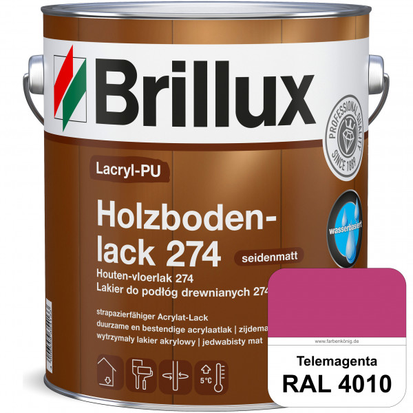 Lacryl-PU Holzbodenlack 274 (RAL 4010 Telemagenta) hochwertige & widerstandsfähige, deckende Versieg