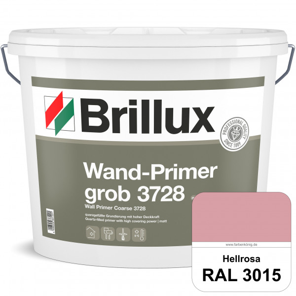 Wand-Primer grob ELF 3728 (RAL 3015 Hellrosa) quarzgefüllte Spezialgrundierfarbe für Gipskarton, Gip