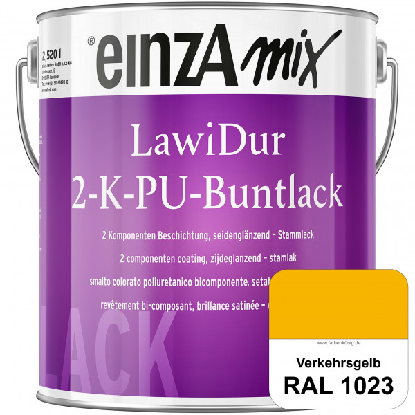 einzA LawiDur 2-K-PU-Buntlack - Seidenglanz (RAL 1023 Verkehrsgelb)