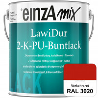 einzA LawiDur 2-K-PU-Buntlack - Hochglanz (RAL 3020 Verkehrsrot)