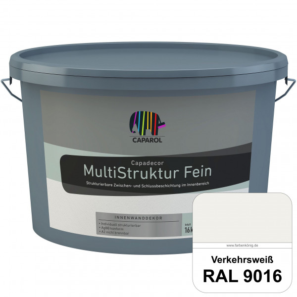 Capadecor MultiStruktur fein (RAL 9016 Verkehrsweiß) quarzgefüllte Zwischen- und Schlußbeschichtung