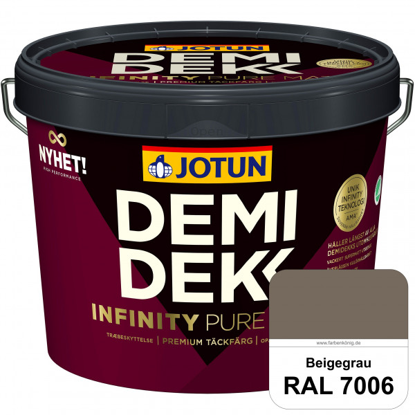 DEMIDEKK Infinity Pure Mat - Deckende, matte Holzfarbe (RAL 7006 Beigegrau)