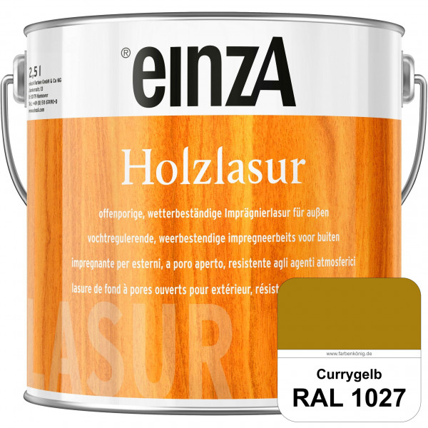 einzA Holzlasur (RAL 1027 Currygelb) Offenporige Imprägnierlasur für Außen-Holzbauteile