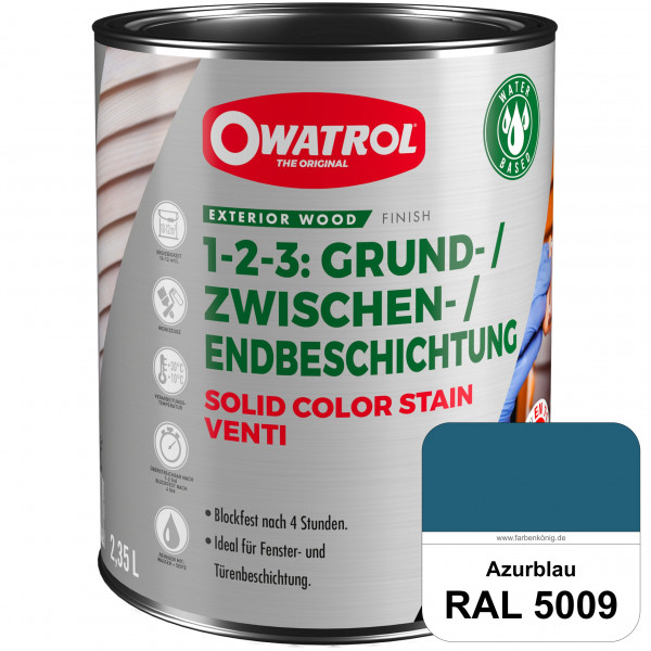 SOLID COLOR STAIN VENTI (RAL 5009 Azurblau)
